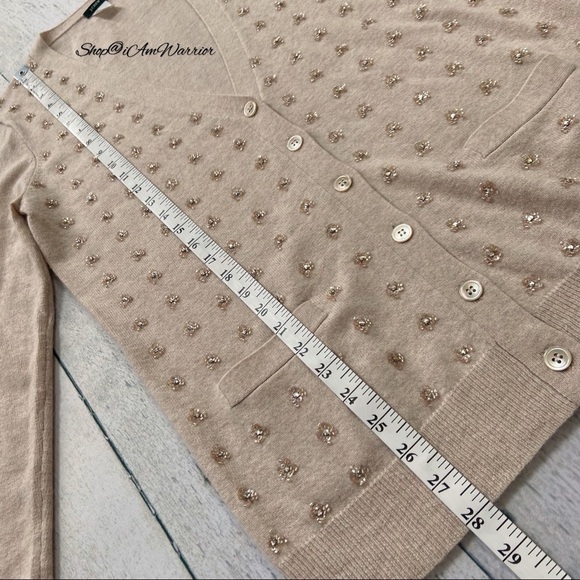 J.Crew rare wool/cashmere embellished cluster constellation cardigan sweater - Picture 9 of 11